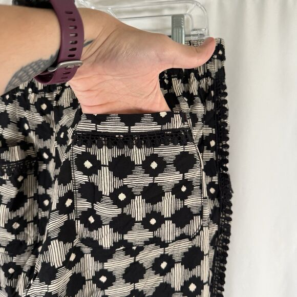 HEI HEI Anthropologie Pants Women's Medium Black Pull On Drawstring Lightweight - Picture 12 of 12